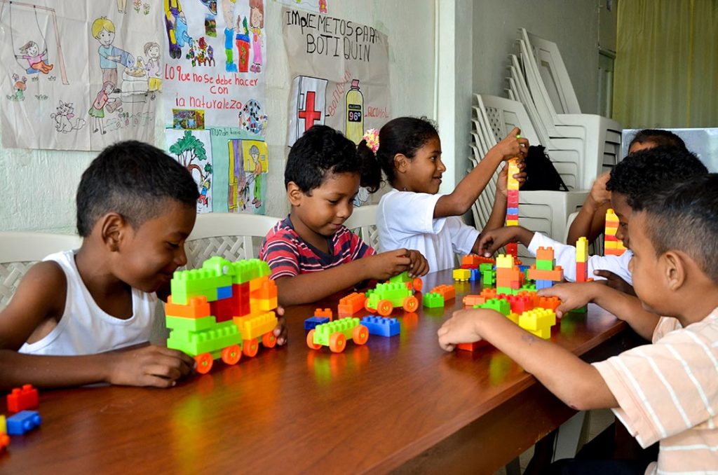 Dastin and his friends at the Compassion centre