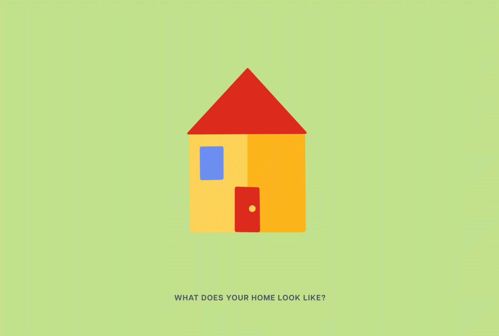 Picture of church and home illustrations translated into digital.